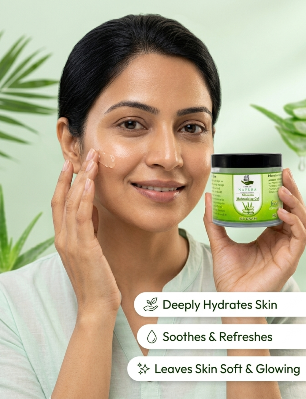 Kairos Natura Aloe Vera Moisturizing Gel – 100 Gram