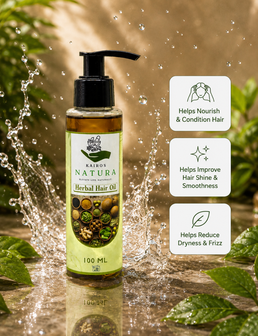 Kairos Natura Herbal Hair Oil – 100 ML