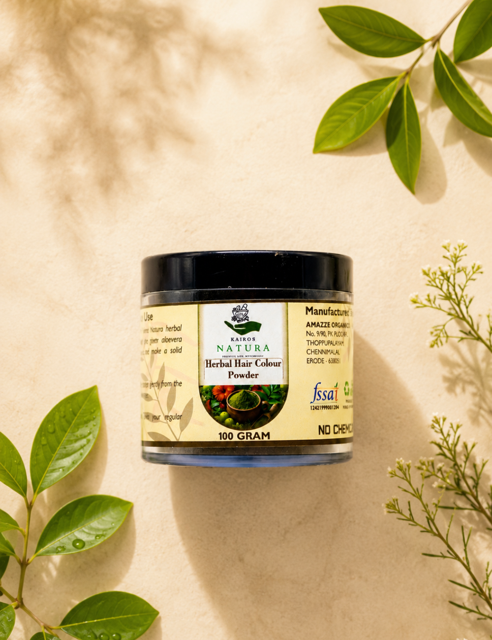 Kairos Natura Herbal Hair Colour Powder – 100 Gram