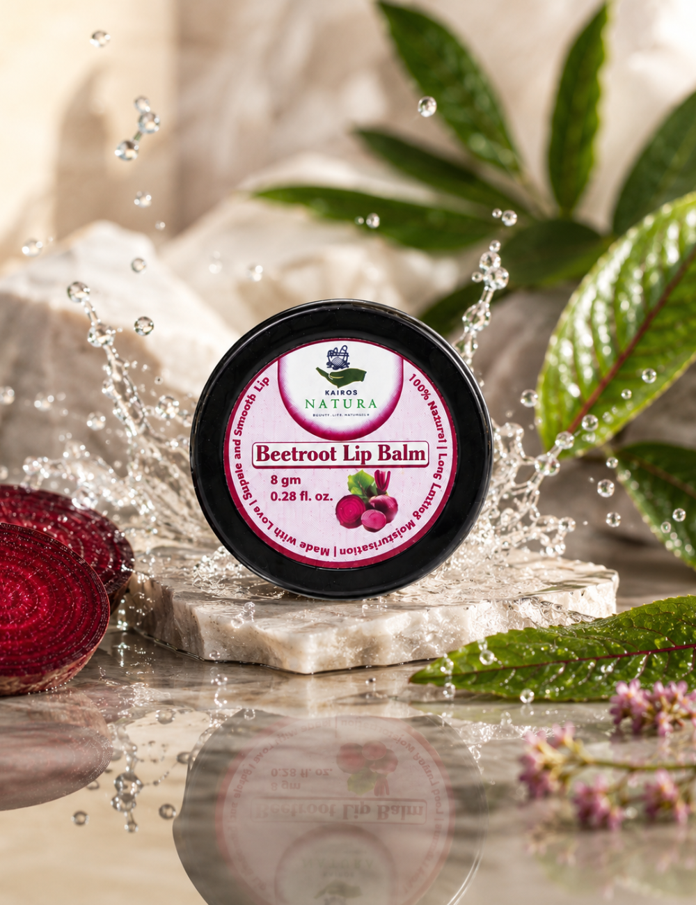 Kairos Natura Beetroot Lip Balm – 8 Gram